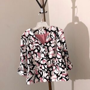 Dressbarn | Women’s Multi- Color 3/4 Sleeve Blazer - Size 14/16